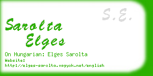 sarolta elges business card
